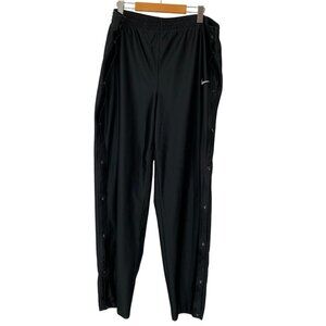 Nike Y2K Tearaway Track Dazzle Pants Mens XL Black Snap Button Shiny Basketball